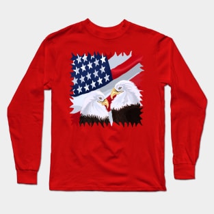 American Pride Through the Eyes of Eagles Long Sleeve T-Shirt